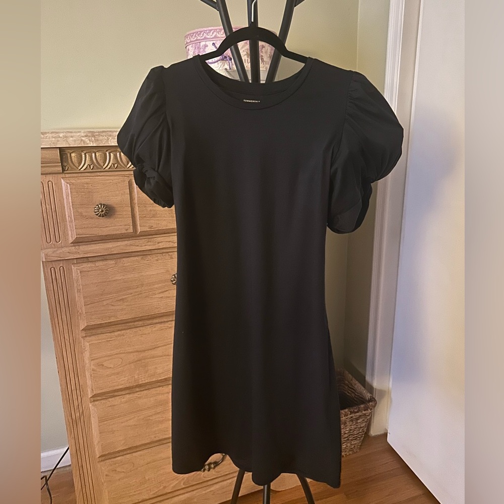 Casual Black Day Dress